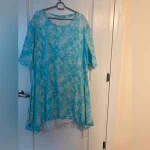 Light blue linen dress